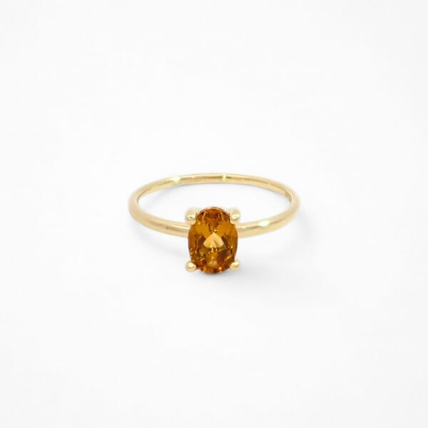 Gullring i 14kt med citrin - Bur620400gc